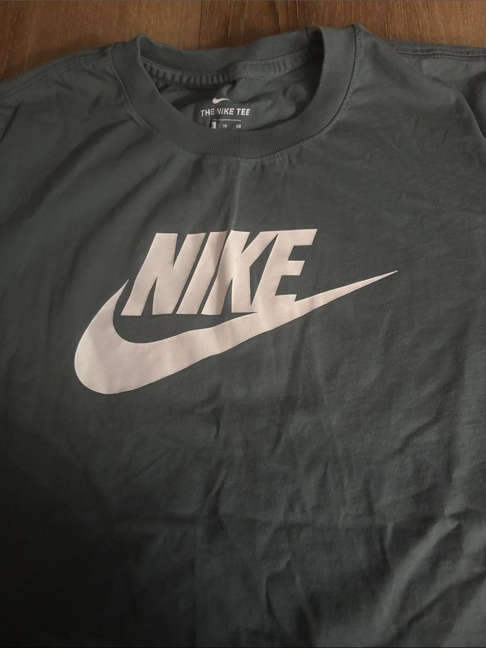 Nike Short-Sleeve Tee in Dark Green with White Swoosh